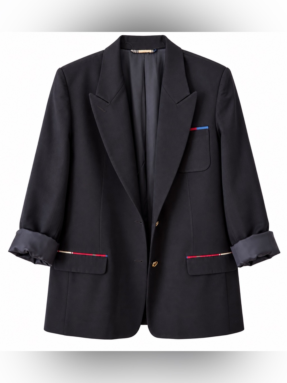 Austin Reed Blue Blazer with Red and Blue Trim